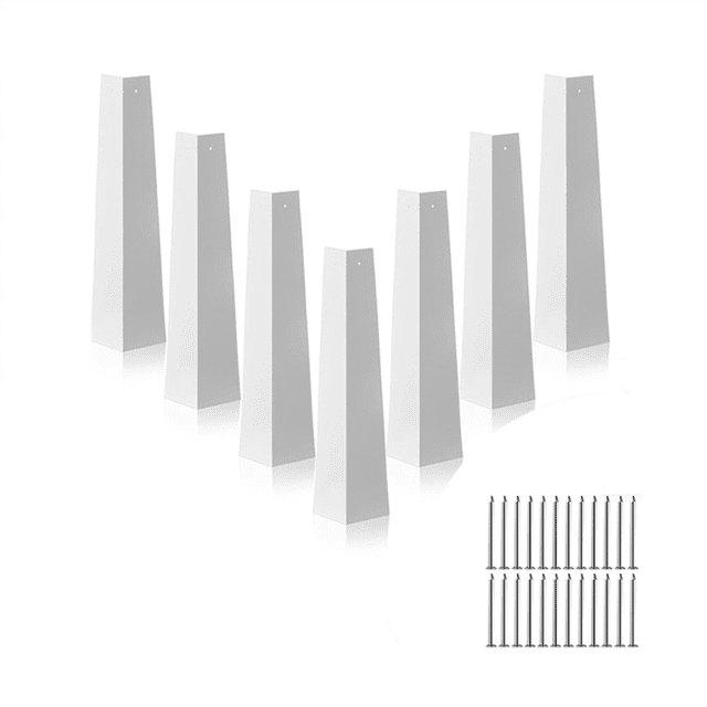 Aluminum Outside Siding Corner Silver-White Siding Corner Caps Smooth 24 Nails Included for Mobile Home House