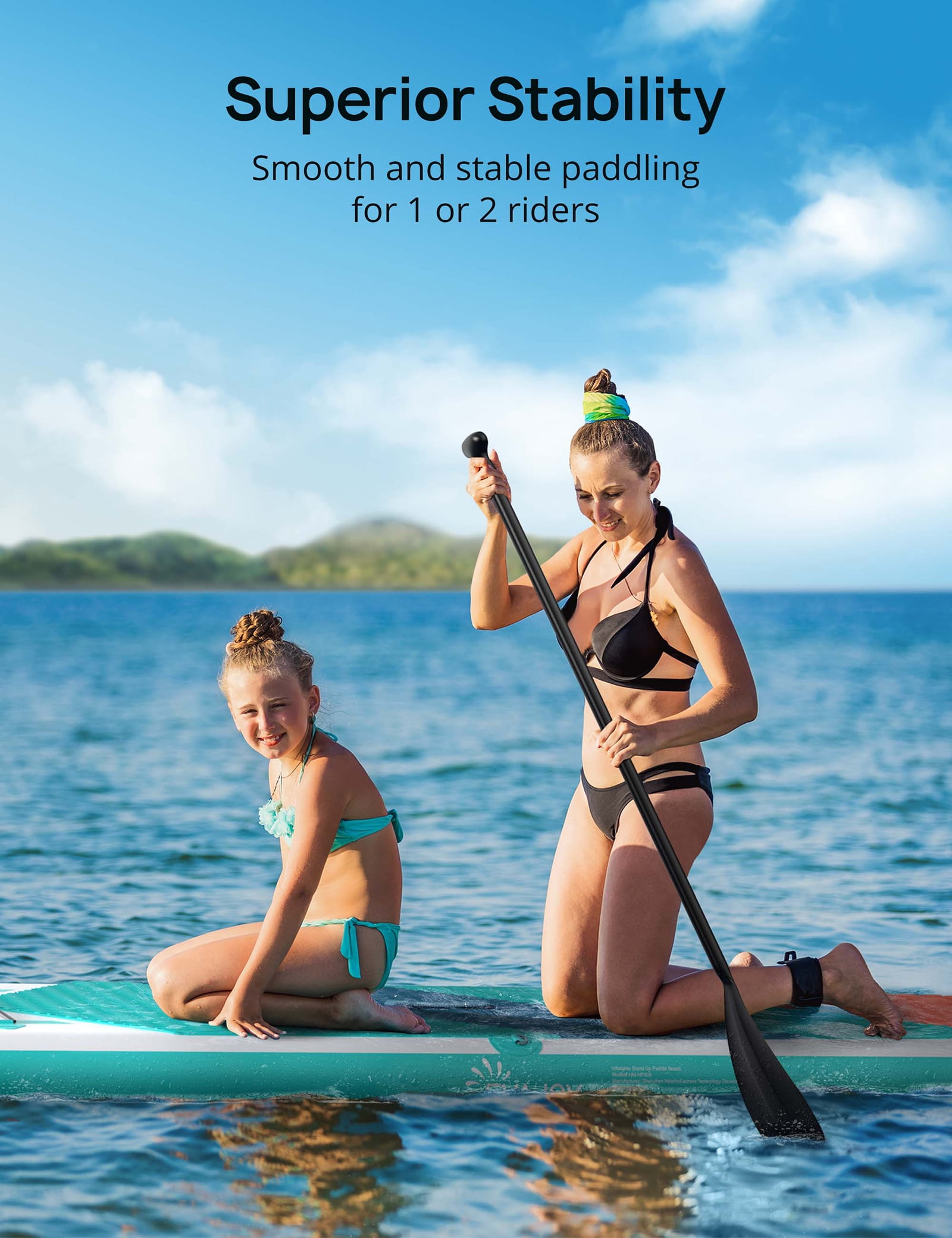10.8 ft. Inflatable Stand Up Paddle Board, All Round iSUP Paddleboarding, with Pump & Accessories Pack