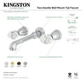 thumbnail image 4 of Kingston Brass KS7028WVL Krystal Onyx Two-Handle Wall Mount Roman Tub Faucet, Brushed Nickel, 4 of 5