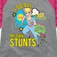 thumbnail image 3 of Toy Story 4 - I Do My Own Stunts Bo - Toddler & Youth Girls Raglan Graphic T-Shirt, 3 of 5