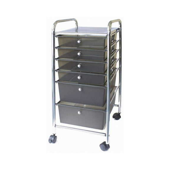 Rolling Storage Cart - Office Drawer Organizer, Mobile Workspace Solution, Gray - Home & Office Utility Cart