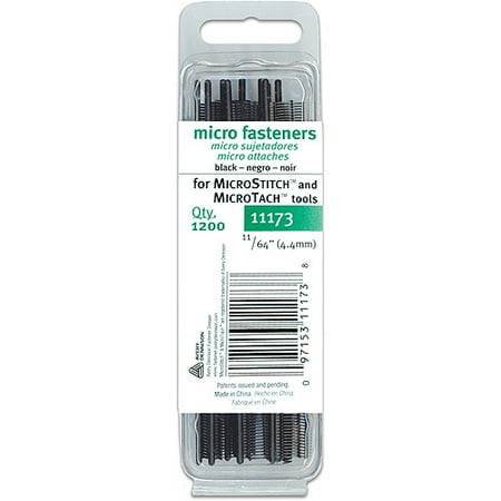 Avery Dennison Corporation Micro Stitch Fastener Refills, 4.4mm, Black