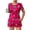 Hot Pink with Animal Print, variant on Avidlove Women's Pajamas Set Short Sleeve Print Pjs Top and Shorts Sleepwear Comfy Loungwear with Pockets