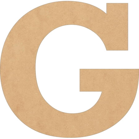 Wooden MDF Letters, Blank 15'' Rockwell G, Craft Wall Hanging Shape
