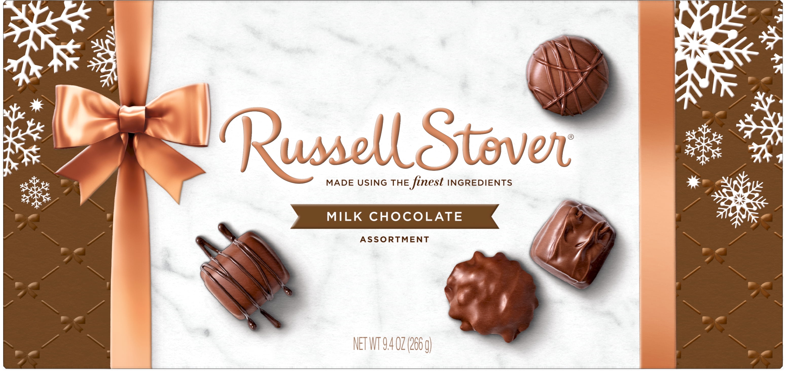 Russell Stover Holiday Assorted Milk Chocolate Gift Box, 9.4 oz. (16 pieces)