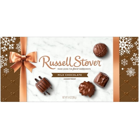 Russell Stover Holiday Assorted Milk Chocolate Gift Box, 9.4 oz. (16 pieces)