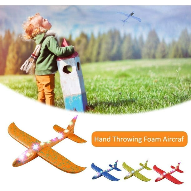 4 pièces planeur enfants jouet avion en mousse avec lumière