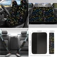 thumbnail image 2 of Jeiento Sun and Moon 14 PCS Car Accessories, Universal Auto Seat Protector Steering Wheel Cover Seatbelt Strap Pad Handbrake Cover Set Cup Holders Rearview Mirror Cover Keychain for Sedan Truck, 2 of 6