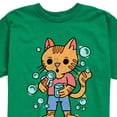 thumbnail image 3 of Instant Message - Cat Blowing Bubbles - Toddler & Youth Short Sleeve Graphic T-Shirt, 3 of 6