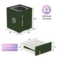 thumbnail image 5 of KPIBEST Nightstand with safe, LED light, wireless charging and Bluetooth speaker (dark green), 5 of 6