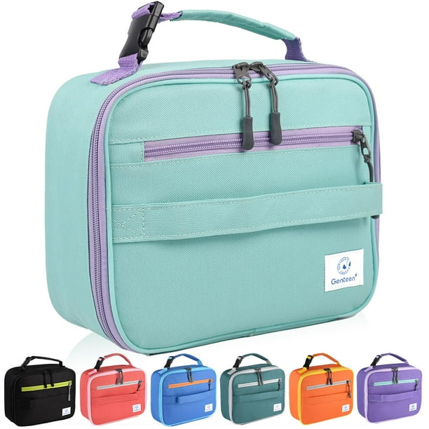 Lonchera aislante para niños Lunch Box Genteen, color verde claro