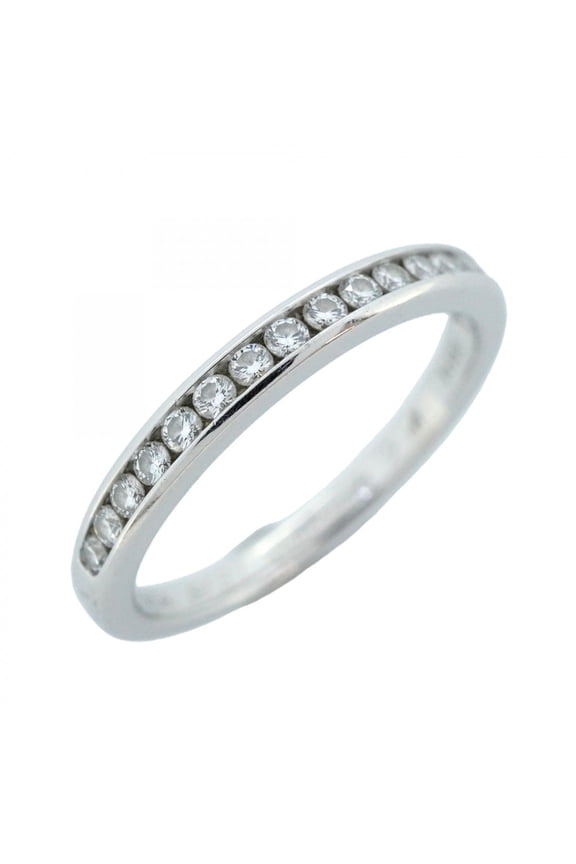 Pre-Owned Tiffany & Co. Channel Setting Half Eternity Ring, Platinum 950, Diamond, Size 8.5,...