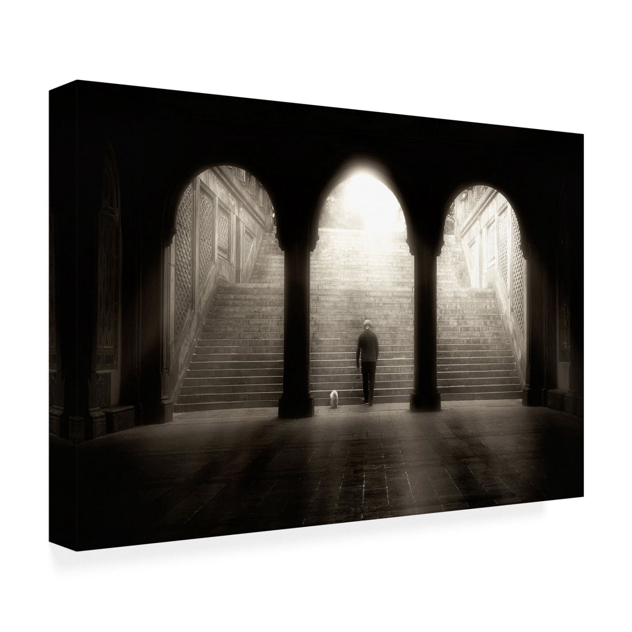Canvas Wall Art - Louis-Philippe Provost 'Morning Walk' Wall Art for Living Room, Bedroom, or Office Décor by Trademark Fine Art - 19 x 12 Inches