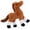 Horse-Brown, variant on Tezituor 2PCS Tiger Stuffed Animal 18'' Mommy and Baby Tiger Plush with Interactive Connecting Design