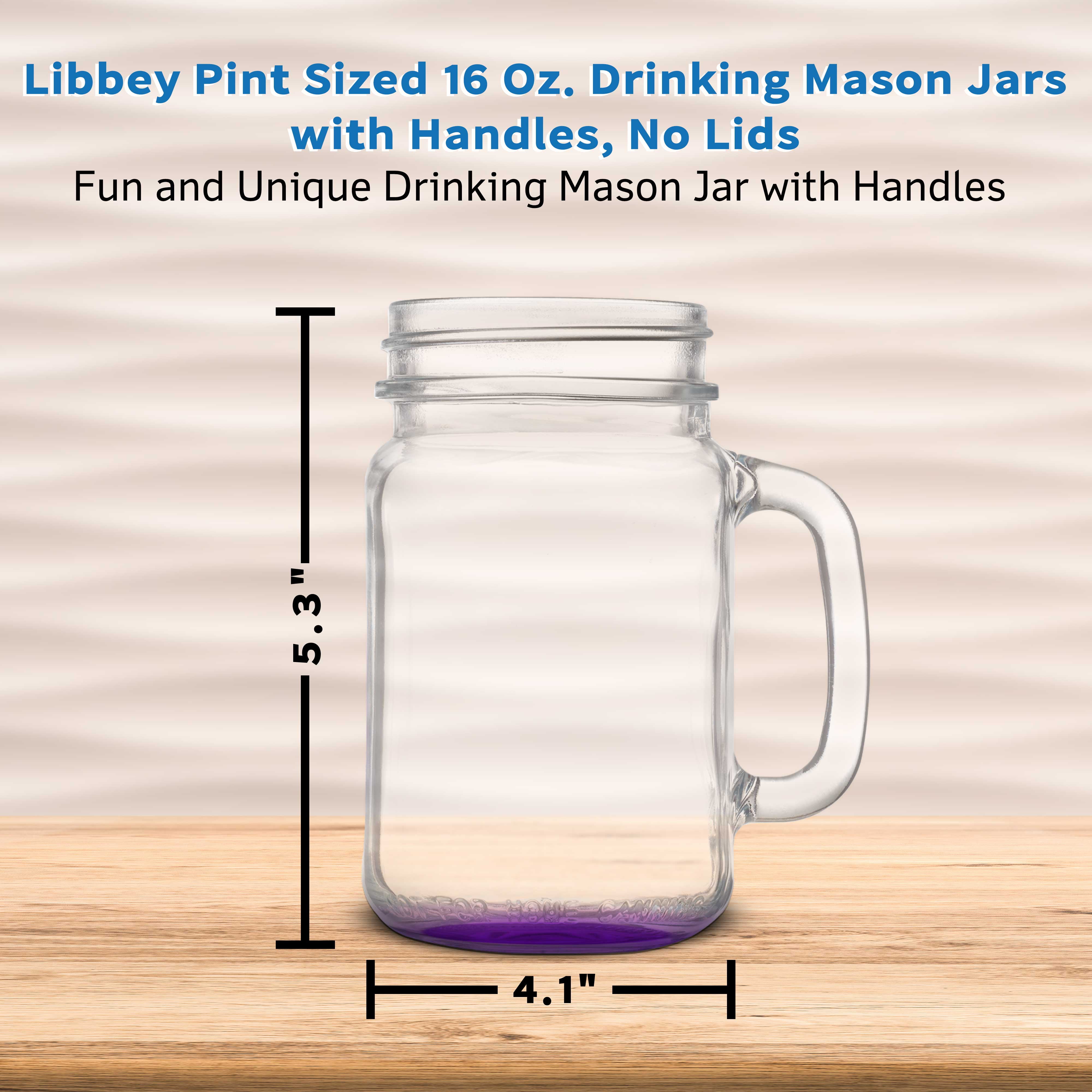 Imprinted Libbey Handle Mason Jars with Lid (16 Oz.)