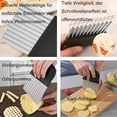 thumbnail image 2 of ® Set Of 2 Corrugated Knife And Onion Cutter, Stainless Steel Mandoline, Potato Chips, Potato Cutter, French Fries Cutter For Fruit Vegetable Salad, 2 of 5