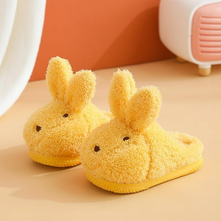 

SUWHWEA School Supplies 60% Savings! Winter Warm Home Kids Cotton Slippers Cute Bunny Pattern indoor Cartoon Baby Soft Sole Flat Bottom Children Slip on Shoes School Year Clothes Savings in Season