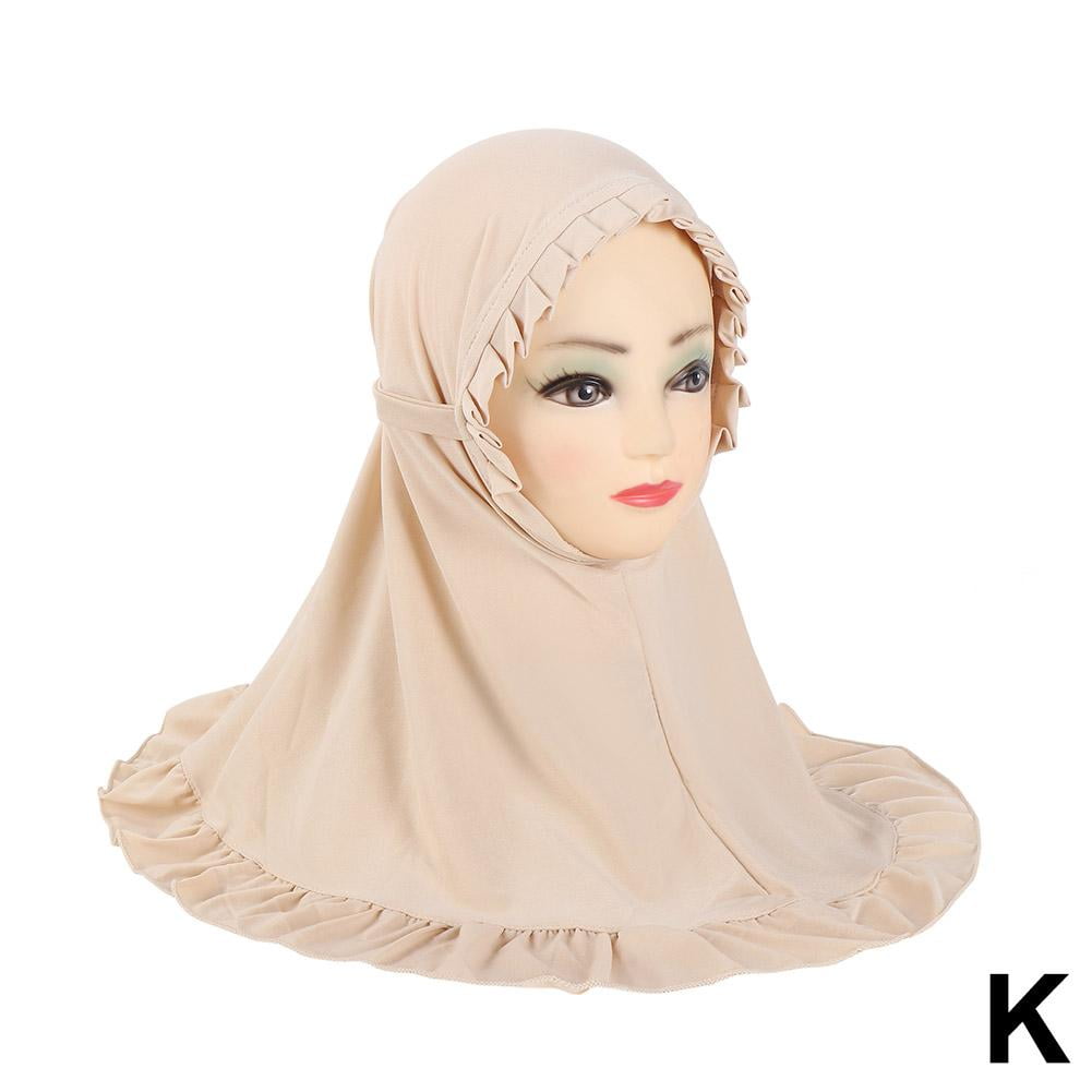 Hijab TINAYAUE Per Bambine 2-6 Anni - Turbante Islamico Copertura Completa Con Fiori E Strass - Sciarpa Araba Floreale Amira - Foto 10