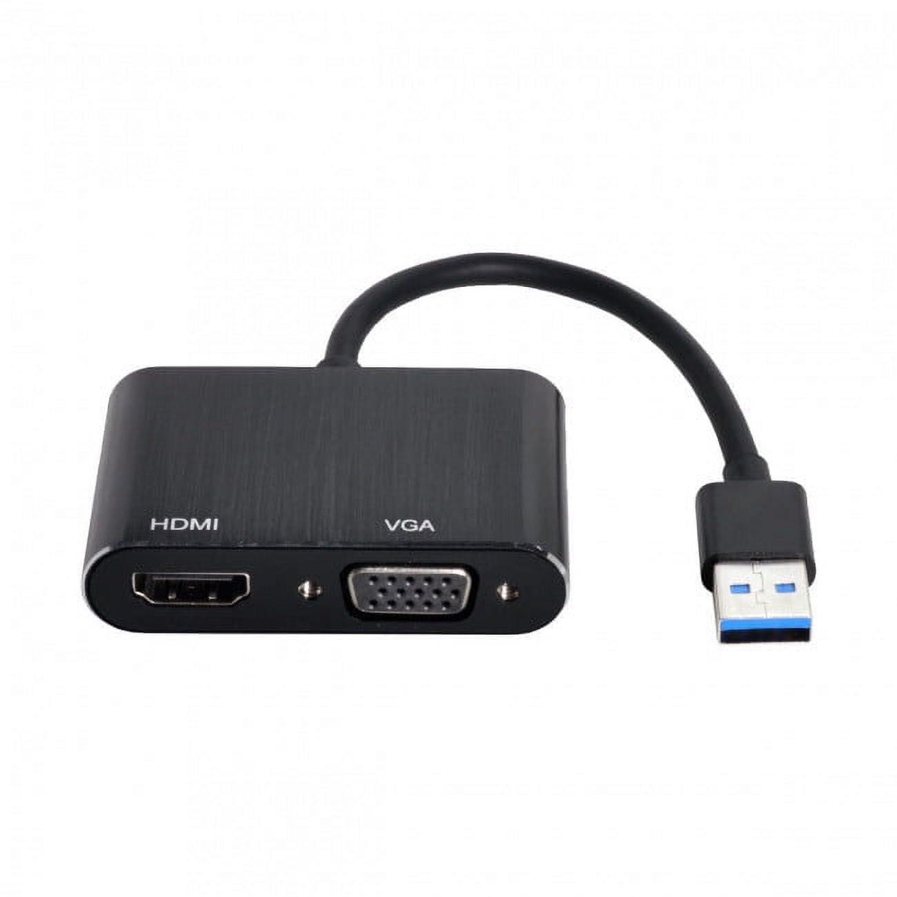 FVH USB 3.0 2.0 to HDMI VGA HDTV Adapter Cable External Graphics Card for Windows Macbook Laptop