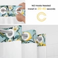 thumbnail image 2 of Lemon Bird No Hooks Shower Curtain with Snap-in Liner Spring Summer White Floral Leaf Branch Bird Yellow Lemon Green Shower Curtains for Bathroom, Waterproof, Easy Install, Washable 48"x72", 2 of 9
