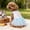 Blue, variant on Blue Easter Bunny Dog Tutu Dress, Festive Pet for Small Dogs & Cats, Holiday Party Apparel