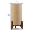 thumbnail image 5 of 17 Inch Table Lamp, Tall Hardback Woven Design Shade, Wood Tripod Stand, 5 of 5