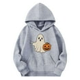 thumbnail image 4 of Cmfcve Kids Halloween Hoodie Graphic Top Boys & Girls Oversized Activewear Hooded Sweatshirt Solid Color Long Sleeve Fall Winter Outerwear Pullover, 4 of 5