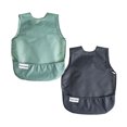 thumbnail image 1 of Tiny Twinkle - Apron Bib 2pk - Sage + Charcoal 6-24M, 1 of 3