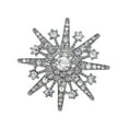 thumbnail image 5 of Hyasfey Retro Alloy Eight-pointed Star Brooch Sparkling Faux Diamond Encrusted Jewelry Piece Gold Silver Clothing Accessories Brooch for Women Shawl Pin Clip Badge Corsage, 5 of 8