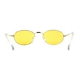 thumbnail image 2 of Hippie Micro Narrow Oval Pop Color Lens Metal Rim Sunglasses Gold Yellow, 2 of 4