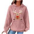 thumbnail image 1 of Rbaofujie Sweat à Capuche pour Femmes Mode Imprimé Décontracté Manches Longues Col Rond Chandails en Molleton pour Dames Hauts Blouse Simple Sweat à Capuche Rose Pull d'Halloween, 1 of 4