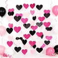 thumbnail image 4 of HaoXun 33 Pcs Heart Paper String Pull Flower - 157 Inches Long Multicolor Hanging Decoration for Valentine's Day Wedding Party, 4 of 6