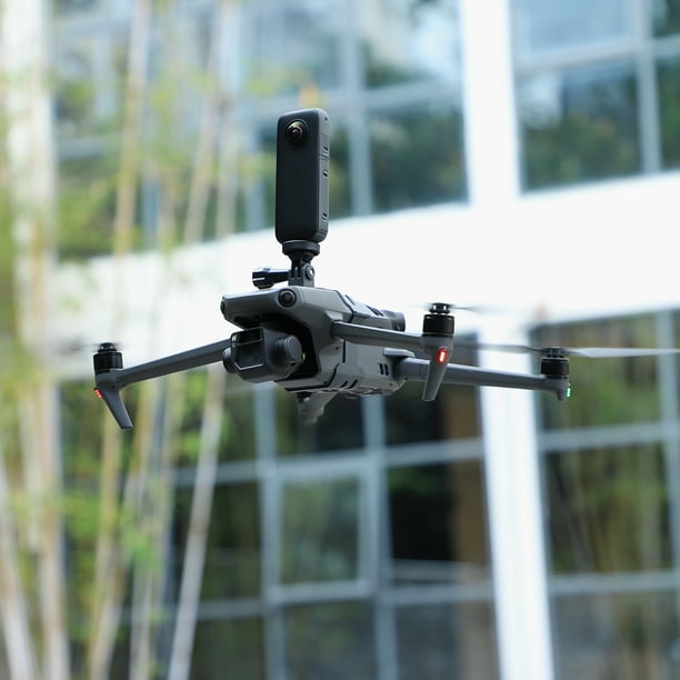 Kuymtek Soporte superior de cámara para DJI Mavic 3 Adaptador de cámara de acción Soporte de abrazadera de montaje