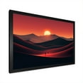 thumbnail image 2 of Designart "Martian Sunrise Desert Horizon IV" Landscapes Framed Wall Art Decor - Global Orange Desert Entryway Framed Wall Art, 2 of 6