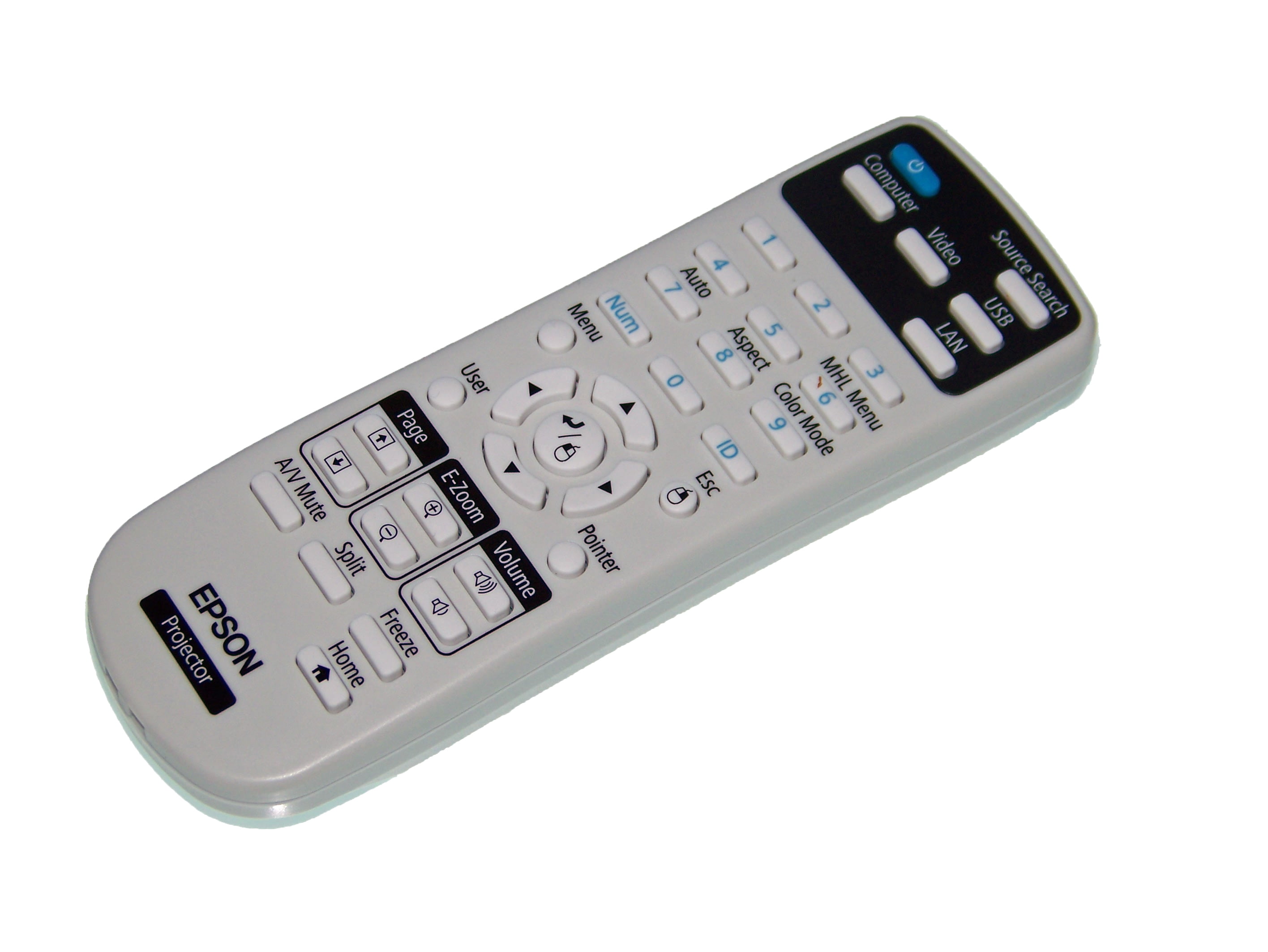 Black TeKswamp Video Projector Remote Control for Epson EB-S05 