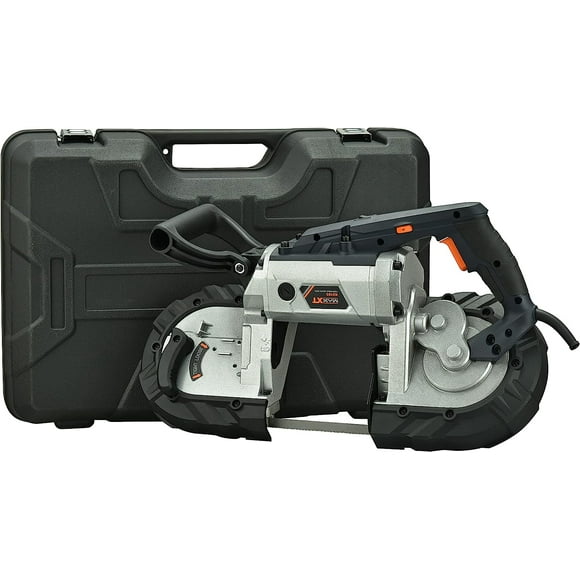 MAXXT Bandsaw, 10-Amp 5-Inch Deep Cut, Variable Speed Handheld Portable, Multi-Purpose Cutting; with Carrying Case