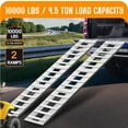 thumbnail image 4 of LUXOAK 94" x 15" Aluminum Trailer Ramps, 10000 LBS Total Capacity Loading Ramps with U-Shaped Buckle and Hook Ends, 1 Pair for ATV, UTV, Tractors, Motorcycles, Trucks, 4 of 9