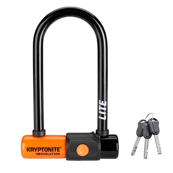 Candado U para bicicleta Kryptonite Evolution Lite, arco de acero de 11 mm