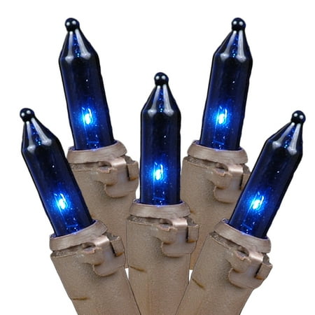 Novelty Lights 100 Light Christmas Mini Light Set, Brown Wire, 50 Long - Walmart.com