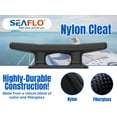 thumbnail image 3 of SEAFLO 4" Boat Cleat Black Nylon Dock Cleat Kayak Cleat(4", 2-Pack), 3 of 6