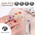 thumbnail image 2 of Uxcell 2000 Pcs Flatback Crystal Rhinestones, Resin Crystal Gems with Tweezer Dotting Pen Non Hotfix for Bedazzling Tumblers Mugs Bottles Nail DIY Crafts(SS16 4mm, Gray), 2 of 6