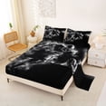 thumbnail image 2 of Castle Fairy Football Print Queen Sheets 4 Pieces, Sport Ball Gamer Queen Sheet Sets, Black White Gray,1 Fitted Sheet, 1 Flat Sheet and 2 Pillowcases, 2 of 6