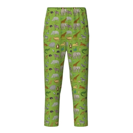 Fuzoiu African Animals 1 Print Teenagers Pajama Pants Lounge Pants with 2 Pockets Elastic Waist Kids Sleep Bottoms Comfy Sleepwear PJ Bottoms for Kids-Small
