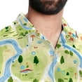 thumbnail image 5 of Atlas Men's Short Sleeve Hawaiian Poplin Shirt - Casual Printed Button Down Summer Beach Shirt for Men, 5 of 6