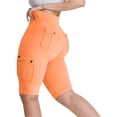 thumbnail image 5 of Orange Women's Yoga Shorts, Biker Shorts Women High Waisted Short Leggings Knee Length Womens Gym Workout Long Shorts,Women's Yoga Shorts XXL, 5 of 7