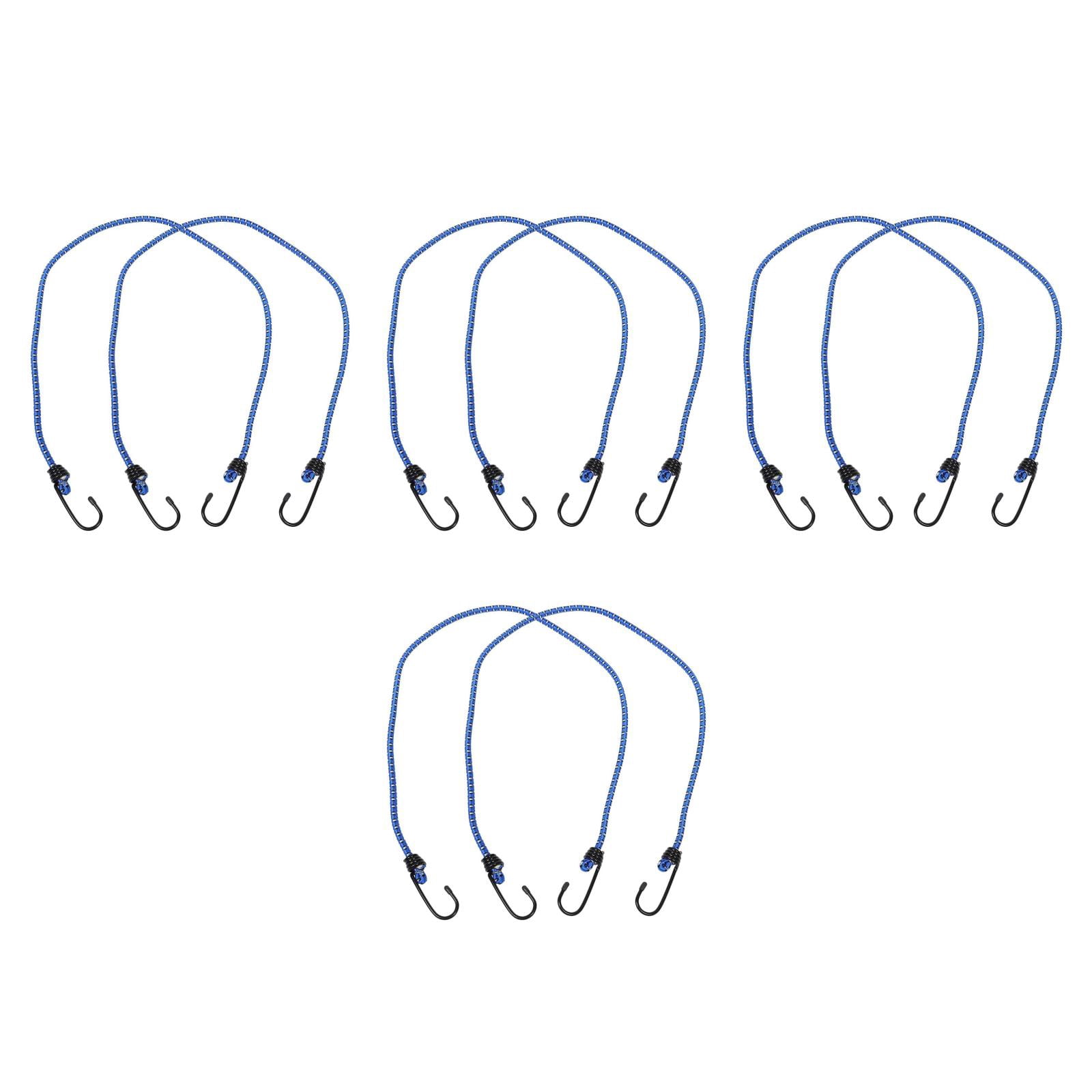 MLINS Adjustable Elastic Hook Straps for Bike Motorcycle Luggage, Heavy Duty Bungee Cords with Carabiner for Secure Tie Down