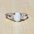 thumbnail image 4 of !Herrnalise Exquisite Women's 925 Sterling Silver Ring Oval Cut Fire Opal Diamond Jewelry Birthday Proposal Gift Bridal Engagement Party Band Rings, 4 of 6