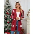 thumbnail image 6 of Cogild Women's Christmas Tree Cardigans for Womens V-Neck Long Sleeve Open Front Cardigans Knitted Chrastmas Sweaters for Womens Cardigan for Festive Christmas, 6 of 7