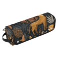 thumbnail image 2 of Hair Tool Organizer Bag with Heat Resistant Mat Removable Travel Storage Case for Hot Air Brushes Curling Irons Cheetahs and Jungle Foliage Pattern, 2 of 8