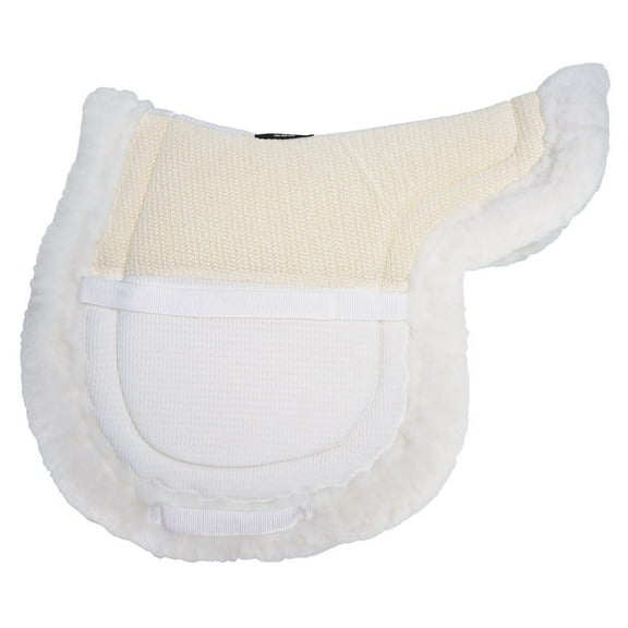 Schneiders Non-Slip Fitted Fleece Hunter Horse Saddle Pad | Color White | Size 16-16.5